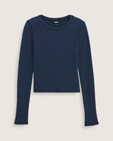 Waffle Long Sleeve Shirt - Dress Blues