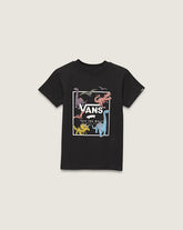 Little Kids Glow In The Dark Dino T-Shirt - Black