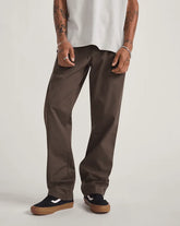 Authentic Chino Relaxed Pants - Coal Brown