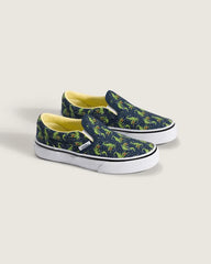 Little Kids Classic Slip-On Shoe - Glow-in-the-Dark Navy Blue / Yellow