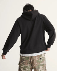 Stretch Logo Pullover Hoodie - Black / White