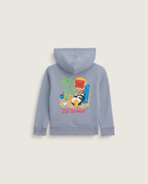 Little Kids Yolo Penguin Zip Hoodie - Glacial Slate Blue