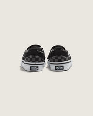 Toddler Classic Slip-On V Checkerboard Shoe - Checkerboard Black / Pewter Grey