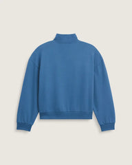 Script Logo Mock Neck Sweatshirt - True Navy Blue