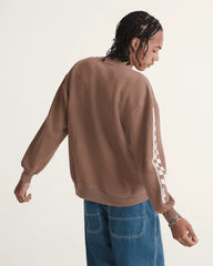 Waffle Shop Checkerboard Vans Style Crew Sweatshirt - Brown