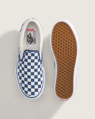 Skate Slip-On Shoe - Blue Checkerboard