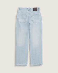 Check-5 Mid Rise Straight Pants - Light Stonewash Blue