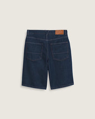 Premium Check-5 Baggy Denim Short - Dark Rinse Blue