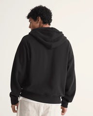 Stretch Logo Zip Hoodie - Black / White