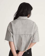 Crop Shirt - Black-White