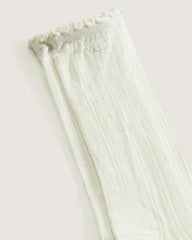Pointelle Crew Socks - Marshmallow