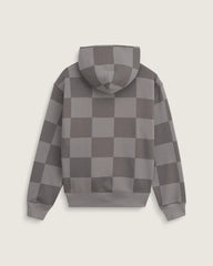 Stretch Logo Checkerboard Pullover Hoodie - Pewter