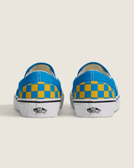 Classic Slip-On Checkerboard Shoe - Checkerboard Blue / Yellow