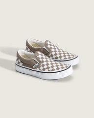 Little Kids Classic Slip-On Checkerboard Shoe - Checkerboard Walnut Brown