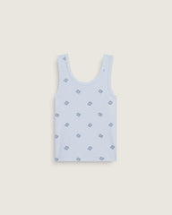 Lilly Printed Tank - Soft Slate Blue