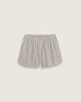 Pull On Stripe Shorts - Black-White