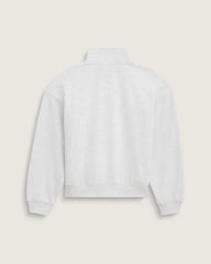 Script Logo Mock Neck Sweatshirt - White Heather