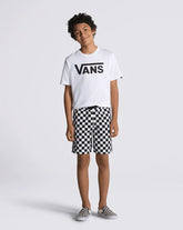 Kids Range Elastic Waist Shorts - Black / White