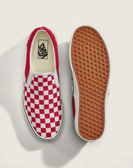 Game Day Classic Slip-On Checkerboard Shoe - Checkerboard Crimson Red / True White