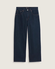 Premium Check-5 Loose Denim Pants - Dark Rinse Blue