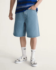 Check-5 Baggy Denim Shorts - Stonewash Blue