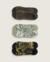 Printed Canoodle Socks 3-Pack - Neutral Olive Green / Marshmallow White