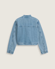 Premium Wmn Pomona Collarless Station Jacket - Stonewash Blue