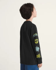 Kids Zoned Out Long Sleeve T-Shirt - Black