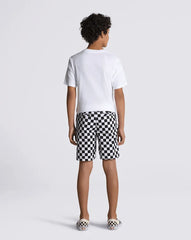 Kids Range Elastic Waist Shorts - Black / White