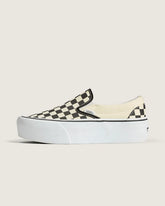 Classic Slip-On Stackform Checkerboard Shoe - Checkerboard Black / Classic White