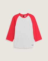 Standard Raglan T-Shirt - Crimson Haze Red / Ash Heather Grey