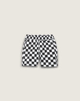 Little Kids Range Elastic Checkerboard Shorts - Black / White
