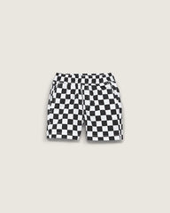 Little Kids Range Elastic Checkerboard Shorts - Black / White