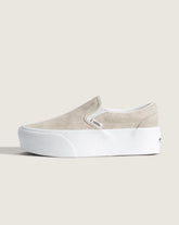 Classic Slip-On Platform Shoe - Oatmeal Beige
