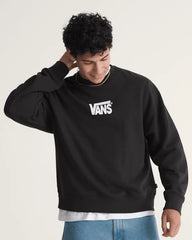 Stretch Logo Crew Sweatshirt - Black / White