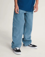 Kids Check-5 Loose Denim Pants - Stonewash Blue