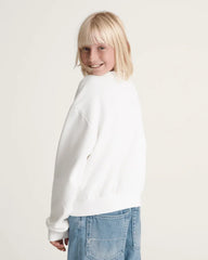 Kids Flow Field Crew Sweatshirt - Marshmallow White
