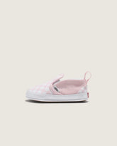 Infant Slip-On V Crib Checkerboard Shoe - Checkerboard Blushing Bride Pink / True White