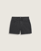 Check-5 Mid Rise Shorts - Washed Black