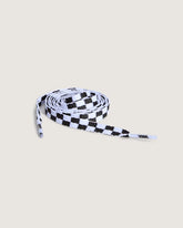 Checkerboard Vans Fat Shoe Laces - Black / White
