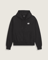Stretch Logo Zip Hoodie - Black / White