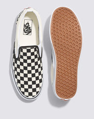 Classic Slip-On Wide Checkerboard Shoe - Checkerboard Black / Classic White
