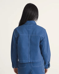 Emily Boxy Workwear Jacket - True Navy Blue