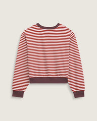 Molly Long Sleeve Henley - Pale Petal Pink / Poppy Ember Red