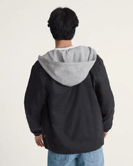 Torrey Hooded Coaches Jacket - Black