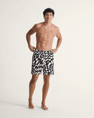 Primary II Elastic Printed Boardshorts - Black / White