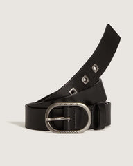 Determined Leather Belt - Black