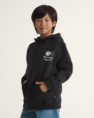 Kids Stacked Hi Pullover Hoodie - Black / White