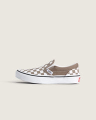 Little Kids Classic Slip-On Checkerboard Shoe - Checkerboard Walnut Brown