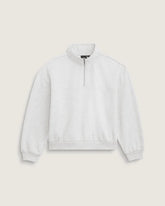 Script Logo Mock Neck Sweatshirt - White Heather